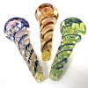 4'' Multi Color Twisted  Glass hand Pipe 