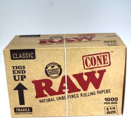 Raw Cone Classic 1 1/4 Size  1000 Per Box 