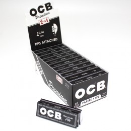 OCB Vanilla inc  Premium 1 1/4 Size +Tips (2 in 1)-50 Per Pack