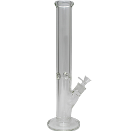 16'' 9 MM Thick Flat Bottom Straight Shooter Water Pipe With Down Stem & 14 MM Male Bowl Glass On Glass  