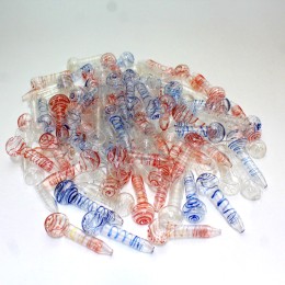 2'' Spiral Color Light Weight Glass Hand Pipe 100 CT Per Pack 