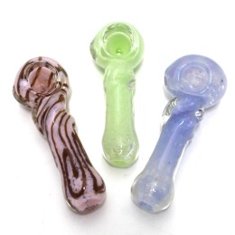 4'' Colorful Heavy Duty Glass Hand Pipe 