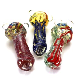 5'' Jumbo Size Color Extra Heavy Duty Glass Hand Pipe 