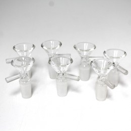 Handled With Cone Shape 14 MM Male Clear Bowl G-G