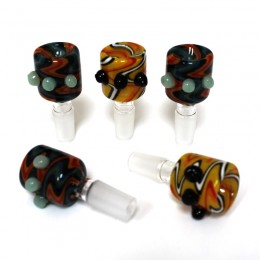 Zig Zag Color Design Glass Bowl 14 MM Male G-G 