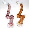 9'' Clear Base With Swirl Color Sherlock Style Bubbler Large Size 