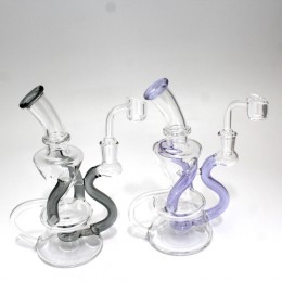 7'' New  Recycle Design Water Pipe With 14 MM Male Banger 