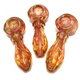 4.5'' Gold Fumed Color Heavy Duty Glass Hand Pipe 