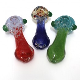 4'' Assorted  Color Heavy Duty Glass Hand Pipe 