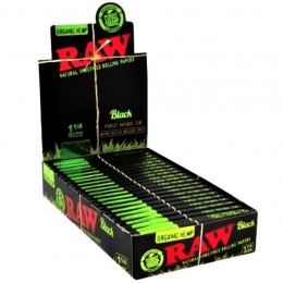Raw Organic Hemp Back Rolling Paper 1  1/4 Size 24 Per Box 