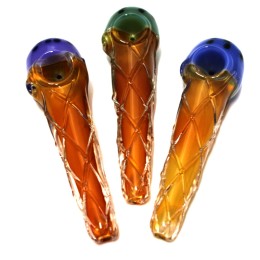 5'' USA Color Ice Cream Shape Assorted Tube Color Heavy Duty Glass Hand Pipe 