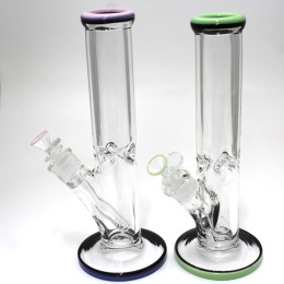 14'' 9 MM USA Color Straight Water Pipe With 14 MM Male Bowl G-G 