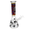 10'' Beaker Decal Art Design Water Pipe With 14 MM Male Bowl Glass On Glass 