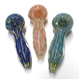 5'' Bubble Art Color Thick Heavy Duty Glass Hand Pipe 
