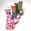 7'' Silicone Multi Color Beaker Water Pipe with 14 MM Male  Glass Bowl 
