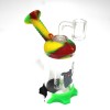 5.5'' Silicone With Glass Side Arm Dab Rig Water Pipe With 14 MM Male Banger 