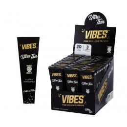 Vibes Ultra Thin Cones King Size 30 Pack Per Box / 3 Cones Per Pack 