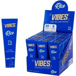 Vibes Cone Rice 1 1/4 Size 30 Packs Per Box / 6 Cones Per Pack 