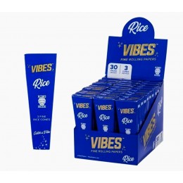 Vibes Cone Rice  King Size 30 Packs Per Box / 3 Cones Per Pack 