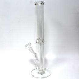 17" Clear Flat Bottom Straight  Water Pipe - G/G