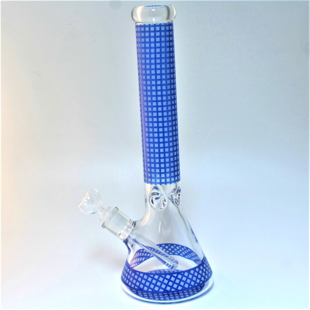 16''  Beaker Blue Art Color Heavy Water Pipe G-G 
