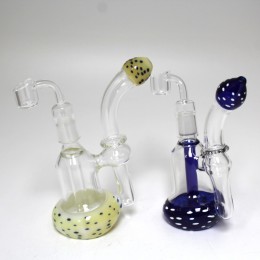6.5''  Dot Color Recycle Dab Rig Water Pipe With 18 MM Female Banger 