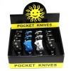 Folding Pocket Knives Assorted Color With Pocket Clip / 12 Pcs Per Display 