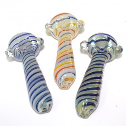 5'' Inner Swirl Color Extra Heavy Duty Glass Hand Pipe 