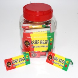 RASTA COLOR 1 1/2 Size Wraps for 99 cents  Rolling Paper 50 Count per Box
