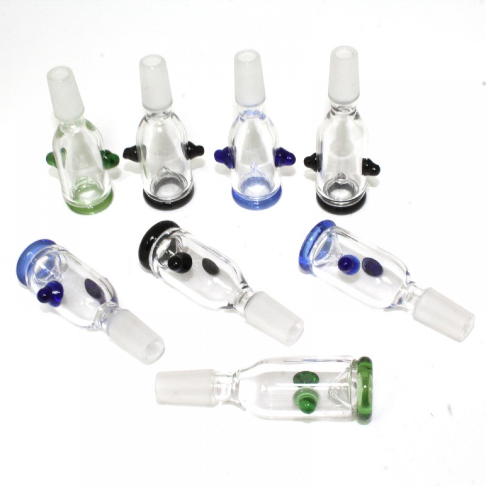Color Tube  Long Bowl-14 MM Male Glass On Glass 