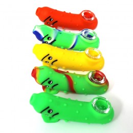 4'' Silicone New Design  Assorted Color Hand Pipe