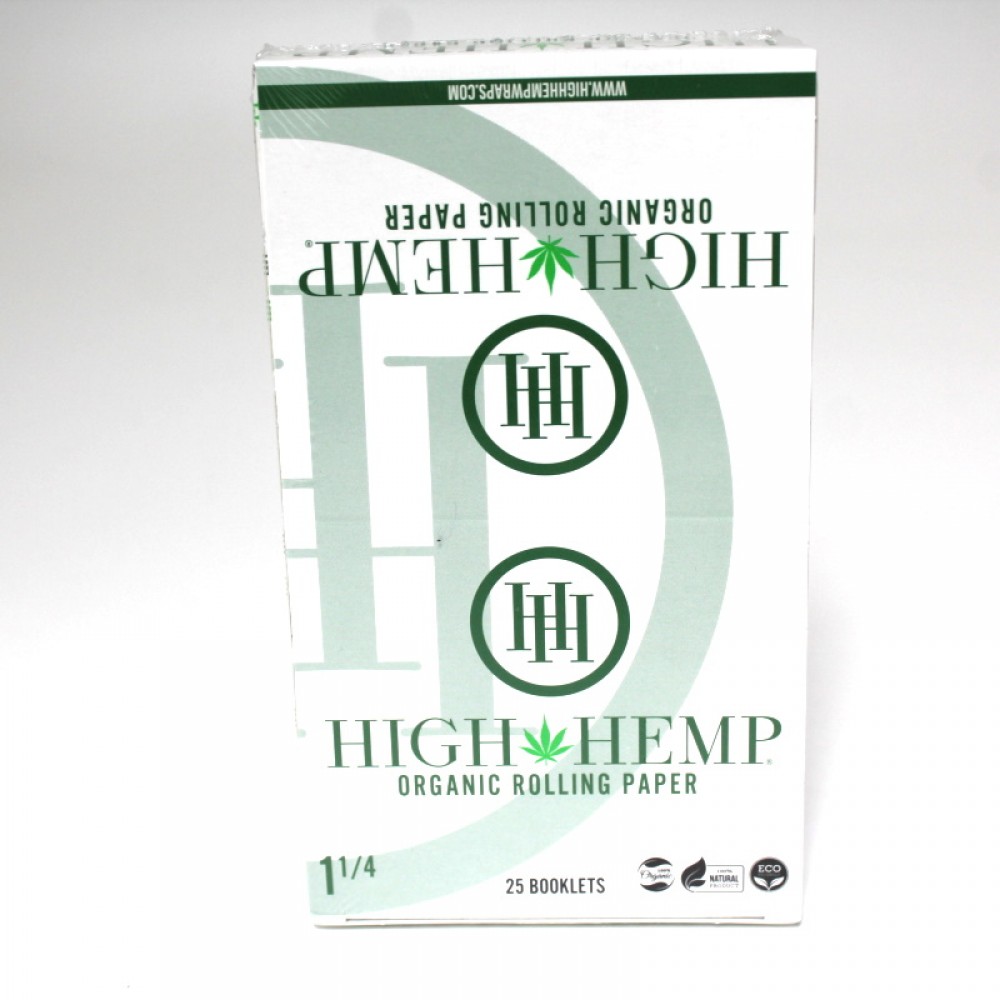  High Hemp Organic Rolling Paper 1 1/4 Size-25 Booklets