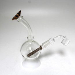 6.5'' Round  Shape Design Dab Rig Water Pipe With 14 MM Female Banger 
