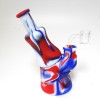 6.5''  Silicone 2 Part Multi Color Dab Rig  Water Pipe With 14 MM Male Banger 