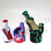 6.5''  Silicone 2 Part Multi Color Dab Rig  Water Pipe With 14 MM Male Banger 