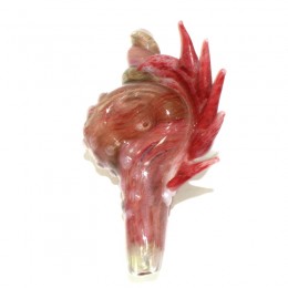 6'' Conch Shell  Shape Spiked Design Glass Hand Pipe 