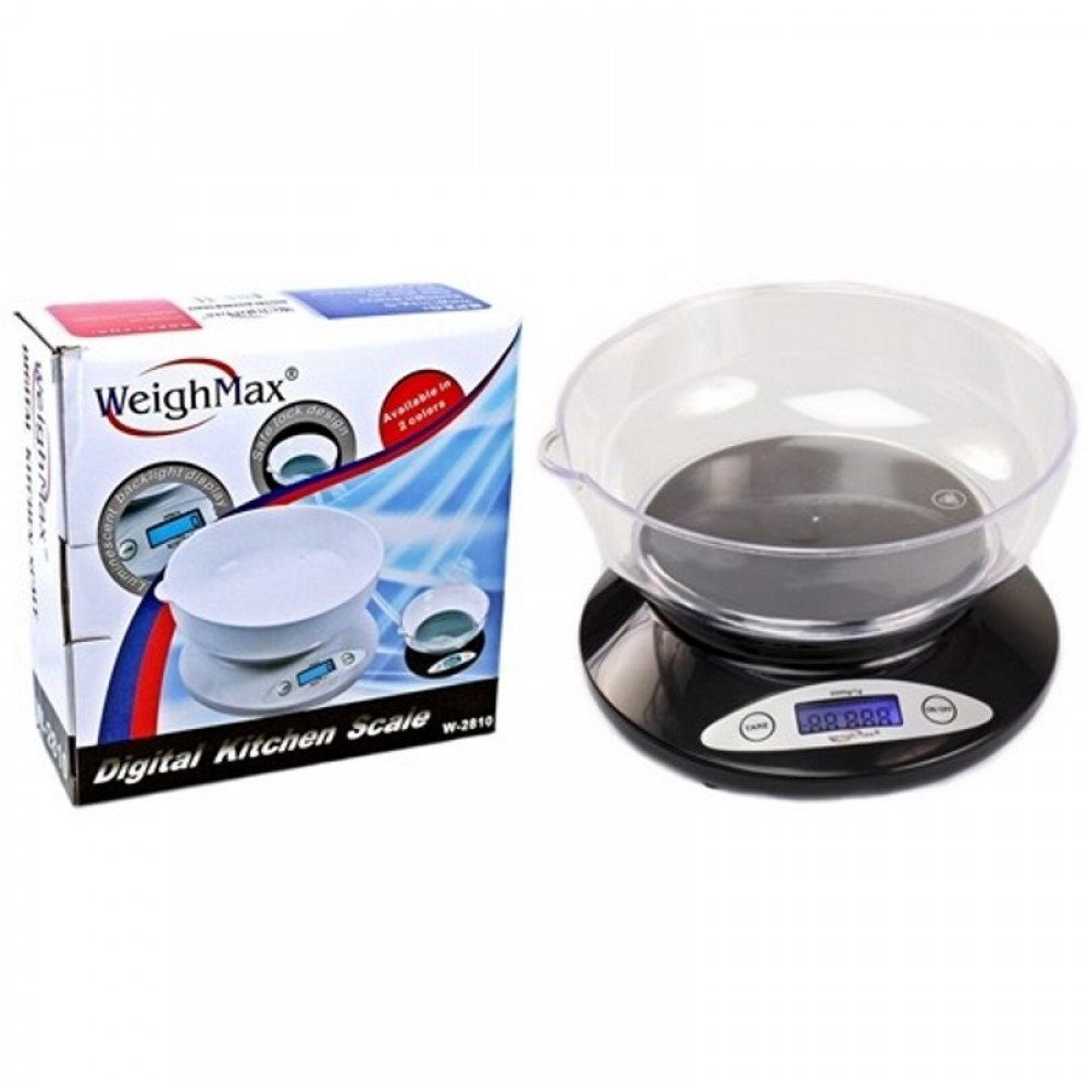 W-2810 WEIGHT MAX 5KG X0.1G  DIGITAL KITCHEN SCALE WITH BOWL