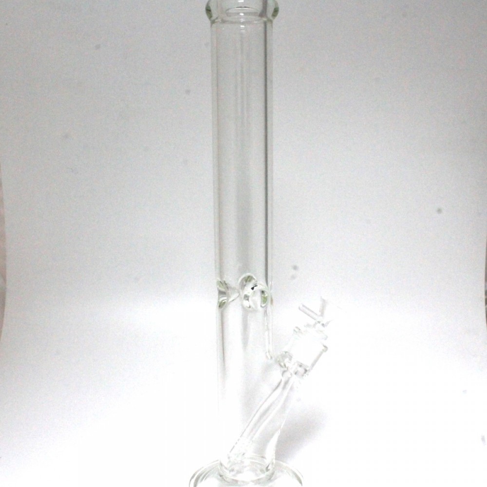 18"  9 MM Clear Straight Shooter Heavy Water Pipe  Glass On Glass 
