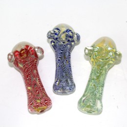 4.5'' Flower Head Thick Heavy Duty Glass Hand  Pipe 