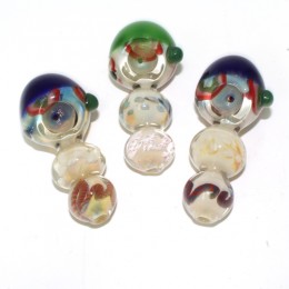 4'' Head Color Step  Heavy Duty Glass Hand  Pipe 