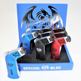Special Blue Steel Torch Lighter 9  Pieces Per Display 