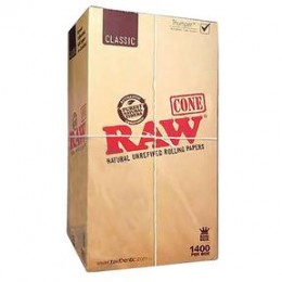Raw  Classic  King Size  Cones  1400  Per  Box 
