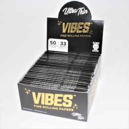 Vibes Ultra Thin   Fine Rolling Papers King Size 50 Booklet Per Box / 33 Papers Per Booklet