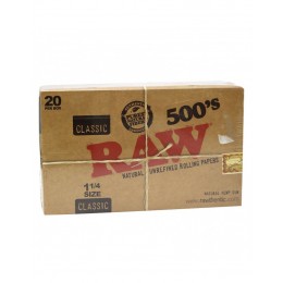 Raw Classic 500'S 1 1/4 size  20 Per Pack 