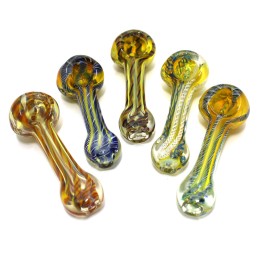 3'' Strip Liner Color Thick Heavy Duty Glass Hand Pipe 