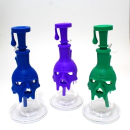 8'' Silicone Melting Design  And Glass Water Pipe 