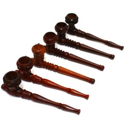 6''  2 Part  Wooden Tobacco Hand Pipe 