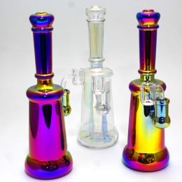 10'' Colorful Dab Rig Water Pipe With 14 MM Male Banger 