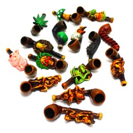 3.5'' Decorated Assorted Art Designs Tobacco Hand Pipe 