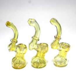 5'' Gold Fumed Bubbler Small Size 